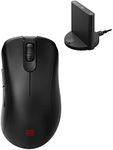 BenQ ZOWIE EC2-CW Wireless Ergonomic Gaming Mouse for Esports | Enhanced Receiver | 24-step Scroll Wheel | Driverless | Matte Black Coating | Medium Size