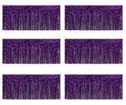 Beistle 55038-PL 6-Piece 1-Ply Flame Resistant Metallic Fringe Drapes, 15 by 10-Feet