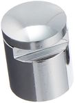 Displays2go Chrome Steel Sign Standoffs, Set of 4, 1" x 75" Round, Edge Grip (EG25C250)