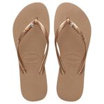 Havaianas Women's Slim Crystal Sw Ii Flip Flop Sandal, Rose Gold, 6