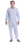 FERRUCCI COMFORT Men's Alzheimer's Pajamas Overall Onesie Jumpsuit with Zipper at Back - 9012/1 Men - Incontinence, for Seniors and Dementia, 100% Cotton