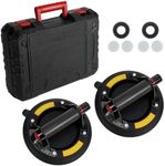 2 Pack Vacuum Suction Cup,Heavy Duty Glass Suckers Lifters,Powerful Industrial Glass Vacuum Suction Cup for Granite, Tile, Glass Lifting,8 inch Suction Cups With Plastic Box 220lbs Load Capacity