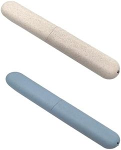 2 Piezas Estuche de Viaje Portátil, Transparente Caja de Cepillo de Dientes, Desmontable, Organizador, per Campismo, Escola, Vida Diária
