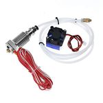 3D V6 Hot End Full Kit 1.75mm 12V Bowden/RepRap 3D Printer Extruder Parts Accessories 0.4mm Nozzle 12V Fan, and 3ft PTFE Bowden Tube