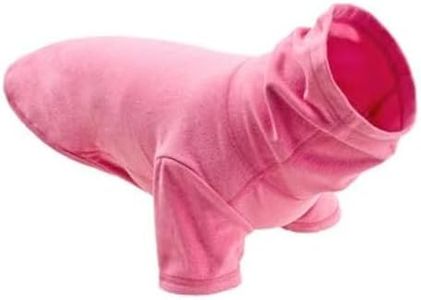 Gooby Turtle Neck Microfiber Stretch Fleece - Hot Pink, Large - Warm and Light Extra Layer for Small Dog and Medium Dog