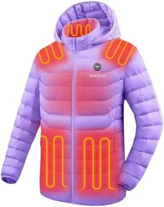 Venustas Unisex Heated Jacket with Battery, Heated Coat for Women and Men with Detachable Hood