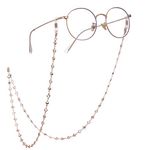 cooltime Silver/Rose Gold Heart Eyeglass Chain Women Eyewear Accessories (Gold-White Rubber)