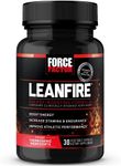 Force Factor LeanFire Pre Workout Energy Pills with Green Tea Extract and Caffeine to Increase Energy, Build Lean Muscle, Black, 30 Count (Pack of 1), Package May Vary