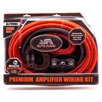 Elite Audio EA-PRMK0 Amp Wiring Kit - 3600W Max Power - Copper Clad Aluminum Wire, High Power Capacity, Hyper Twisted Wires, 0 Gauge