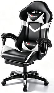 Ergonomic Gaming Chair with Lumbar Support & Footrest, Home Office Desk A01