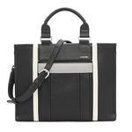 Calvin Klein Women's Sol Mini Box Crossbody Bag – 2 in 1, Vegan Leather, 5 Pockets Triple Compartment Satchel, Black/Stone Multi, One Size