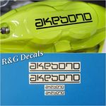 R&G AKEBONO Brake Caliper HIGH Temp Decal Sticker Set of 4 (Black)