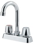 Pfister Pfirst Series Polished Chrome Kitchen Faucet with 2 Knobs, High-Arc Kitchen Sink/Bar Sink Faucet, Transitional Home Décor, 2-Handle Kitchen Faucets