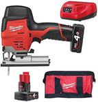 Milwaukee 4933441700 - C 12 JS-402b Jigsaw Blades A Battery 12V 4.0Ah with Carrera 19mm 0-2800 SPM