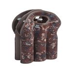 BUILT Six-Pack Soft-Grip Insulated Neoprene Beer Bottle Carrier Tote Tweed Camo 5158526