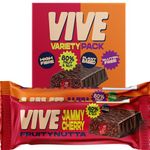 Vive Fruity Mixed Box Fruity Nutta Bar - Fruit Jam Filled Vegan Healthy Snack - Pack of 12