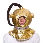 Wicked Costumes Adult Unisex Deep Sea Diver Helmet Metallic Gold Fancy Dress Accessory