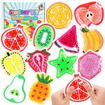 12Pcs Fruit Water Beads Sensory Toys Stress Balls for Adults Kids, Water Beads for Kids Stress Toys for Autism Squishy Fidget Toys Sensory Bean Bags Learning Toy, Ice Pack Cold Compress for Kids