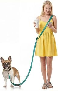 Heelay Hands Free Dog Leash, 8.2ft Multifunctional Crossbody Rope with Explosion-Proof Handle and Adjustable Training Hands Free Leash for Medium Dog Blue-Green