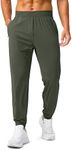 Soothfeel Men's Joggers with Zipper Pockets Golf Joggers Lightweight Sweatpants Athletic Workout Pants for Men Track 32" (Sage Green, L)