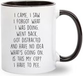 I Came I Saw I Forgot What I Was Doing Coffee Mug - Funny Senior Citizens Sarcastic Gifts Old People Elderly Mom Dad Grandma Grandpa - Presents Mothers Day Fathers Day Birthday - 11 oz Novelty Cup