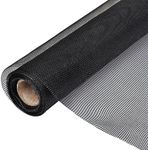 vidaXL Black Fiberglass Mesh Screen - Durable and Rust-Resistant Material, Ideal for Insect Screens, Bird and Rabbit Cages, DIY Applications and Light Bulb Covers, Easy to Cut - 100x1000 cm