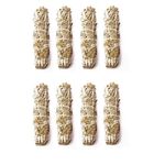 ESSENCIO SHOP Indian White Sage 8 Bundles Smudging Sticks (6 Inches) - 8 Pieces of 27-33 Grams Each Removes Negativity