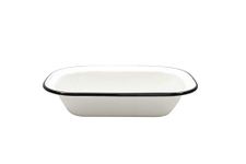 Tablecraft 80015 Enamelware Serving Pan 11" L x 8.25" W x 2.5" H White