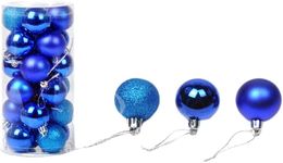 24PCS/Pack Christmas Tree Xmas Balls Decorations Baubles Party Wedding Ornament, 3cm Plastic Holiday Decor