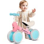 Hello-5ive Baby Balance Bike,Indoor Outdoor Toys Baby Ride On Bike No Pedals for 1-2 Year Old Boys Girls Kids Toddlers First Bike, Best Gift (pink & blue)