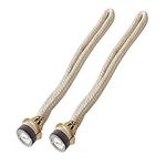 Rose&4 Oil Lamp Wick Replacement,2PCS Replacement Effusion Lamp Wick for Catalytic Burner Diffuser Aromatherapy Decoration (Golden)