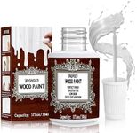 Brohood Wood Paint for Furniture Cabinet Kitchen Door, Semi-Gloss White Scratch Repair for Wood Surface Renovation, 1.5 Oz White Paint for Spots and Chips