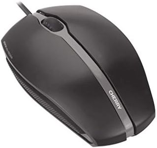 CHERRY GENTIX CORDED, Souris filaire, Molette de défliement précise, Capteur optique, Design symétrique pour droitiers et gauchers, Câble 1,8 m USB 2.0 Noir