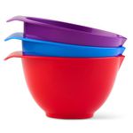 TQGEAR WePrep - Colourful Bowl Set - Meal Prep, Mixing, Serving, Baking, Salads, Sauces & Snacks - 3 x 1.75-2l