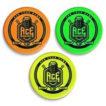 ACE HOCKEY Foam Pucks - Set of 3 Indoor Knee Hockey Pucks - Soft Hockey Pucks, Official Regulation Size 3" Floor Hockey Pucks