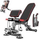 Adjustable Weight Bench - Utility Weight Benches for Full Body Workout, Foldable Flat/Incline/Decline Exercise Multi-Purpose Bench for Home Gym (DZ)