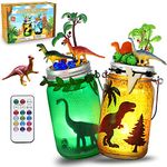 Mostof Make Your Own Dino Night Light DIY Crafts Kits foy Boys Girls Gifts Ages 6+, Dinosaur Lantern Arts Crafts Toys with Remote Control