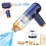 4-in-1 Handheld Car Vacuum Cleaner, Musclez 15000Pa Cordless Portable Mini Dust Buster Air Blower Hand Pump with LED Display, Rechargeable Vacuum Strong Suction Blowing for Car, Home, Office Cleaning