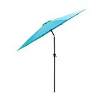 FLAME&SHADE 11 ft Outdoor Market Patio Table Umbrella with Fiberglass Rib Tips and Tilt, Aqua Blue