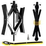 Proud Panda Small Camper Wheel Chock Shaped RV Stabilizer for Travel Trailer,Anti-Move Tire Wheel Chock with Accessories-Pair,Heavy Duty Truck RV Tire Scissor Locking X Chock,Fit for 2” to 10”