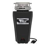 Titan 10-US-TN-560-3B Garbage Disposal, 1/2 HP - Economy, Black with Stainless Steel Flange