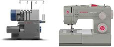 Singer X5004HD Heavy Duty Serger with Metal Frame + Singer 4452 Heavy Duty Sewing Machine with Accessory Kit