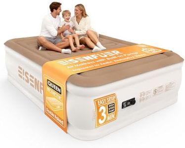 EISENFUER Air Mattress Queen with Built-in Pump – 18" Raised Inflatable Mattress with High-Speed Pump, Durable Blow Up Mattress, colchón inflable, Comfy Air Bed Perfect for Guests, Glamping, Moving