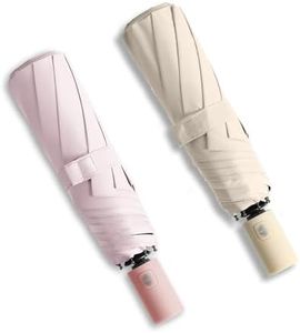 BAODINI Small UV Protection Travel Umbrella Compact for Rain and Sun UPF 50+ Windproof Portable 42 inch Umbrella for Women and Men