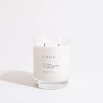 Brooklyn Candle Studio Italia Classic 2 Wick Candle - Luxury Scented Candle, Vegan Soy Wax, Hand Poured in The USA, 70 Hour Slow Burn Time - 13oz