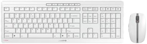 CHERRY Stream Desktop - Wireless Keyboard and Mouse Combo - US Layout - QWERTY Keyboard (White)