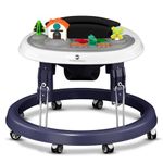 StarAndDaisy Walker for Kids 6 to 24 Months/Baby Walker Boy & Girl with 360° Rotational Wheels, Toy Tray & Padded Seat/Foldable Walker for Kids for 1 Year with Adjustable Height -Blue