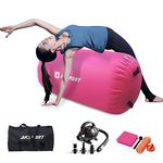 AKSPORT Air Roller Gymnastics Air Barrel for Backbends and Back Handsprings Exercise Training with Electric Air Pump for Home Use/Yoga/Cheerleading/Tumbling/Back Walkovers