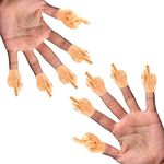 Daily Portable Middle Finger Hands (10 Pack) – The Original Premium Rubber Little Tiny Finger Hands – Fun and Realistic Design - Hilarious Prank Tiktok