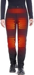 DEWBU Heated Pants for Women with 12V Battery Pack, Black, XL | Fast Heating, 5 Heating Zones, Fleece Lined, Water Resistant, Machine Wash, Winter Hunting, Outdoor Work, Motorcycle Trouser